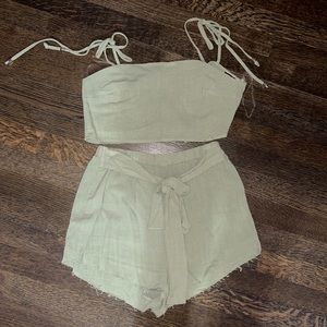 sage green matching set